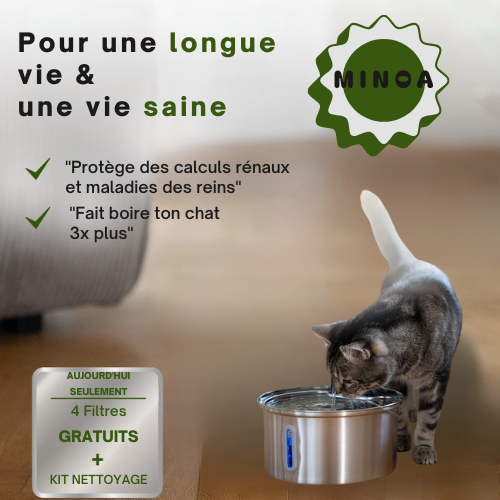 Fontaine à eau pour chats sans fil MINOA 2.0